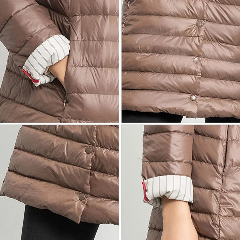Women Autumn Padded Warm Coat Ultra Light Duck Down Jacket Long Female Overcoat Slim Solid Outwear Winter Coat Portable Parkas
Women Autumn Padded Warm Coat Ultra Light Duck Down Jacket Long Female Overcoat Slim Solid Outwear Winter Coat Portable Parkas