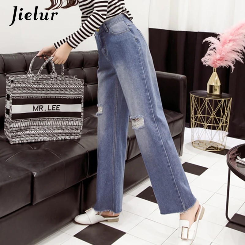 Jielur 2020 Korean Fashion Holes Pants Female Loose Plus Size S-5XL Ladies Blue Jeans High Street Casual All-match Women's Jeans
Jielur 2020 Korean Fashion Holes Pants Female Loose Plus Size S-5XL Ladies Blue Jeans High Street Casual All-match Women's Jeans