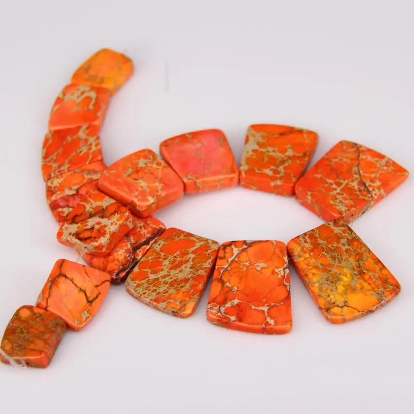 Orange Sea Sediment Stone Graduated Flat Square Beads Gem Pendants,Emperor Stones Slabs Making Necklace Findings 17-35x25-28mm
Orange Sea Sediment Stone Graduated Flat Square Beads Gem Pendants,Emperor Stones Slabs Making Necklace Findings 17-35x25-28mm