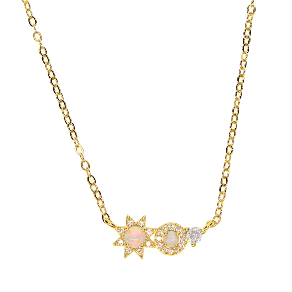 Sun Flower Pendant Necklaces For Women Fashion Lady Cubic Zirconia white fire opal sun charm delicate necklace
Sun Flower Pendant Necklaces For Women Fashion Lady Cubic Zirconia white fire opal sun charm delicate necklace