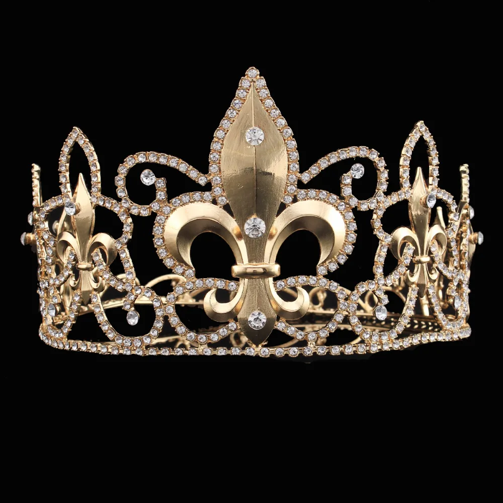 Retro Gold Color Vetiver Irises Wedding Rhinestones Crown Bridal Quinceanera Pageant Men Tiaras Hair Jewelry Accessories
Retro Gold Color Vetiver Irises Wedding Rhinestones Crown Bridal Quinceanera Pageant Men Tiaras Hair Jewelry Accessories
