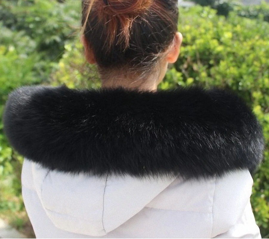 10 Colors Genuine Fox Fur Detachable Collar Scarfs Fashion Coat Sweater Detachable Luxury Fur Collar TKC002-black
10 Colors Genuine Fox Fur Detachable Collar Scarfs Fashion Coat Sweater Detachable Luxury Fur Collar TKC002-black