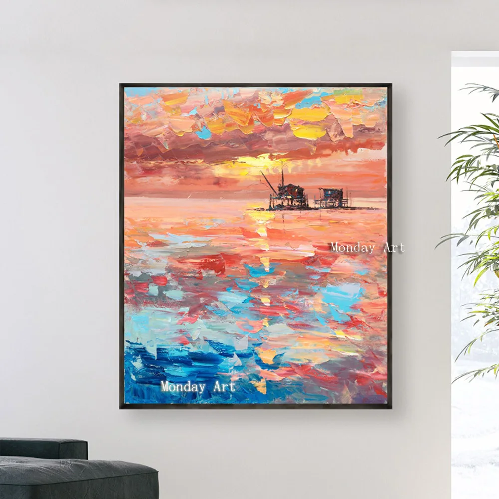 Handpainted Oil Painting on Canvas Natural scenery pictures Wall Art Modern Abstract Artwork Oil Painting Scenery Art Home Decor
Handpainted Oil Painting on Canvas Natural scenery pictures Wall Art Modern Abstract Artwork Oil Painting Scenery Art Home Decor