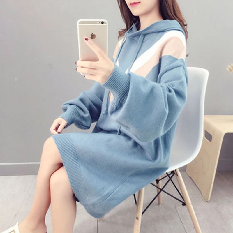 Female Loose Hooded Sweaters Middle-long Hooded Thicken Warm Sweater Tops Autumn Winter Casual Knitted Sweaters Plus Size FP1351
Female Loose Hooded Sweaters Middle-long Hooded Thicken Warm Sweater Tops Autumn Winter Casual Knitted Sweaters Plus Size FP1351