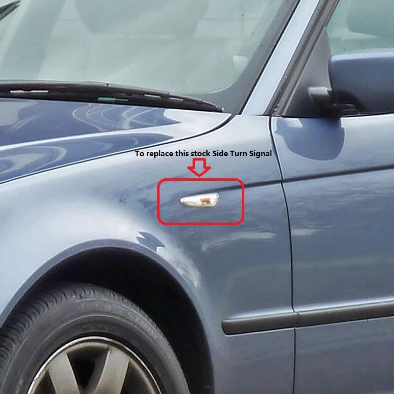 Smoked LED Dynamic Sequential Side Turn Signal Indicator Lamps for BMW 3er E46 Sedan E46 Touring Facelift LCI Version
Smoked LED Dynamic Sequential Side Turn Signal Indicator Lamps for BMW 3er E46 Sedan E46 Touring Facelift LCI Version