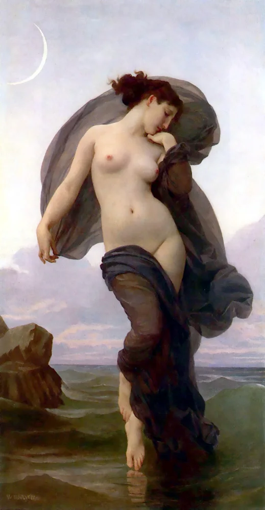 Handmade Oil painting reproduction La Crepuscule aka Evening Mood by William Bouguereau
Handmade Oil painting reproduction La Crepuscule aka Evening Mood by William Bouguereau