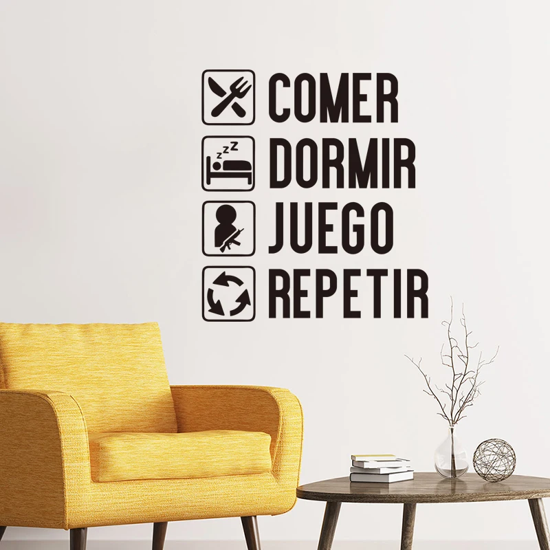 Stickers Muraux Routine Comer Dormir Customized Juego Vinyl Wall Decal Kids Room Home Decor Poster Comer Dornir Wall Decor
Stickers Muraux Routine Comer Dormir Customized Juego Vinyl Wall Decal Kids Room Home Decor Poster Comer Dornir Wall Decor