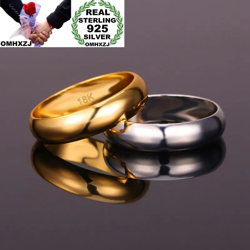OMHXZJ Wholesale European Fashion Woman Man Party Wedding Gift Simple 925 Sterling Silver 18KT Rose Gold Yellow Gold Ring RR389
OMHXZJ Wholesale European Fashion Woman Man Party Wedding Gift Simple 925 Sterling Silver 18KT Rose Gold Yellow Gold Ring RR389
