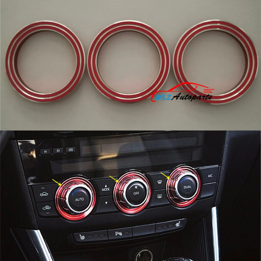 3pcs For Mazda 6 M6 Atenza 2014 2015 2016 Aluminum Air Condition AC Control Switch Ring Trim Button Adjust Cover Car Accessorie
3pcs For Mazda 6 M6 Atenza 2014 2015 2016 Aluminum Air Condition AC Control Switch Ring Trim Button Adjust Cover Car Accessorie