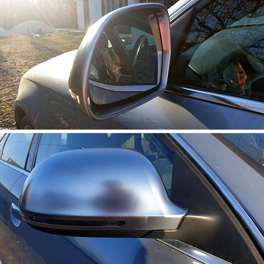 Матовая хромированная зеркальная Крышка для Audi A4 B8 A6 C6 A5 8T Q3 A3 8P боковая крышка