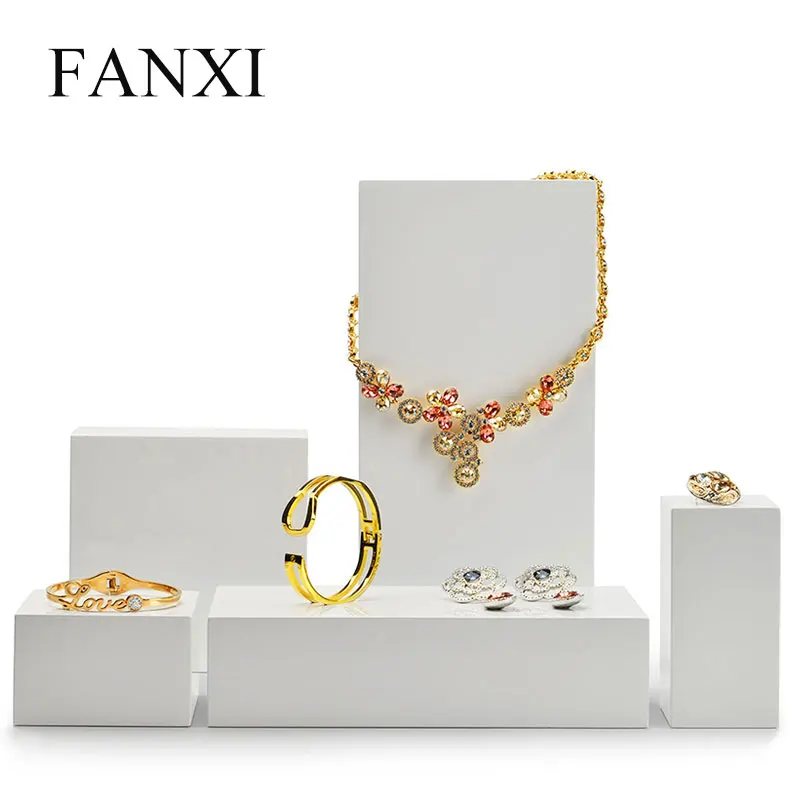 Oirlv New Product White Jewelry Display Table Set Solid Wood Ring Bracelet Display Stand Earring Pendant Holder Box for Showcase
Oirlv New Product White Jewelry Display Table Set Solid Wood Ring Bracelet Display Stand Earring Pendant Holder Box for Showcase