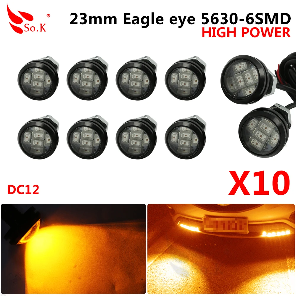 10pcs 23mm LED Eagle Eye Car Motorcycle Waterproof Tail Fog Reverse Backup Parking Lamp Daytime Running Lights External Light
10pcs 23mm LED Eagle Eye Car Motorcycle Waterproof Tail Fog Reverse Backup Parking Lamp Daytime Running Lights External Light