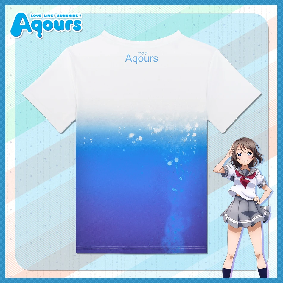 Anime lovelive Cosplay Aqours Cute campus student short-sleeved round neck full color men and women summer T-shirt
Anime lovelive Cosplay Aqours Cute campus student short-sleeved round neck full color men and women summer T-shirt