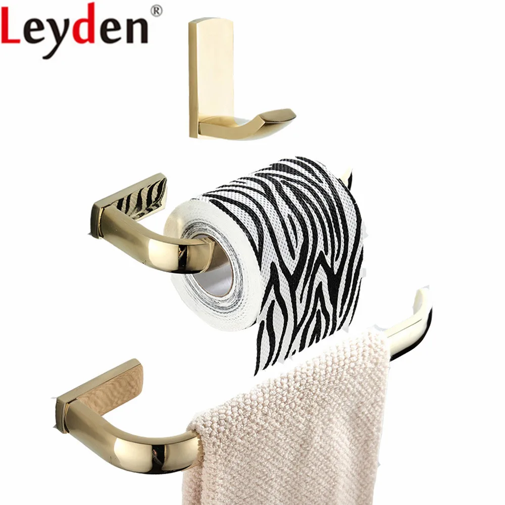 Leyden 3pcs Golden Brass Wall Mounted Towel Ring Holder Toilet Paper Holder Clothes Towel Hook Bathroom Accessories Set
Leyden 3pcs Golden Brass Wall Mounted Towel Ring Holder Toilet Paper Holder Clothes Towel Hook Bathroom Accessories Set