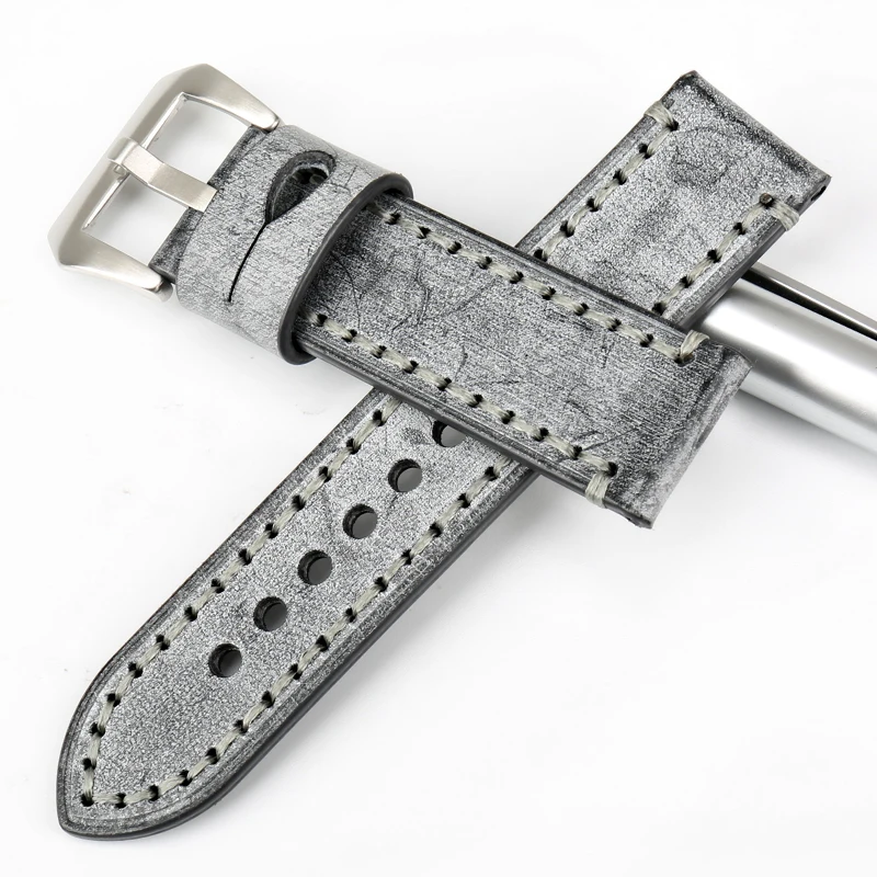 MAIKES New 22mm 24mm watchbands vintage black leather watch strap watch accessories watch bracelet for Panerai watch band
MAIKES New 22mm 24mm watchbands vintage black leather watch strap watch accessories watch bracelet for Panerai watch band