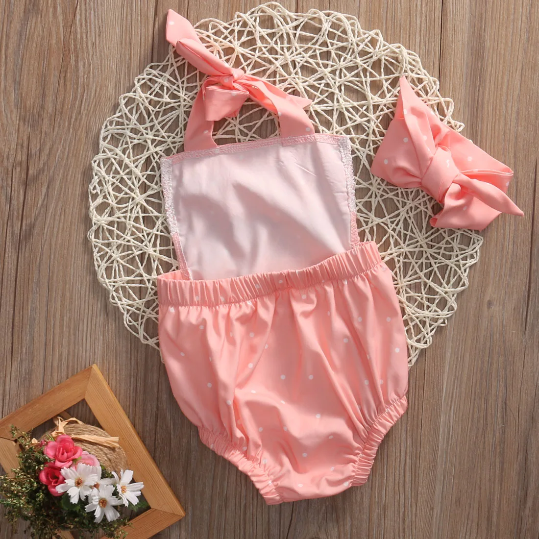 New Lovely Newborn Toddler Baby Girl Lace Floral Polka Dot Romper Cotton Jumpsuit Headband Sunsuit Outfits
New Lovely Newborn Toddler Baby Girl Lace Floral Polka Dot Romper Cotton Jumpsuit Headband Sunsuit Outfits