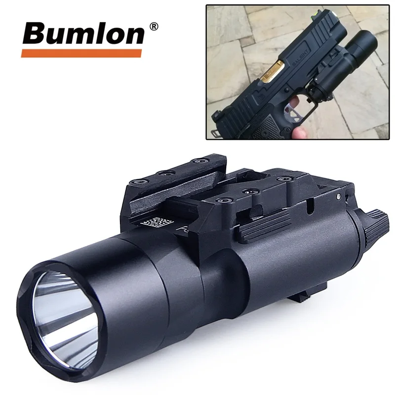 Tactical X300U Ultra Flashlight LED Weapon Pistol Gun Light 500 Lumens High Output with 20MM Rail for Airsoft Hunting 8-0003
Tactical X300U Ultra Flashlight LED Weapon Pistol Gun Light 500 Lumens High Output with 20MM Rail for Airsoft Hunting 8-0003