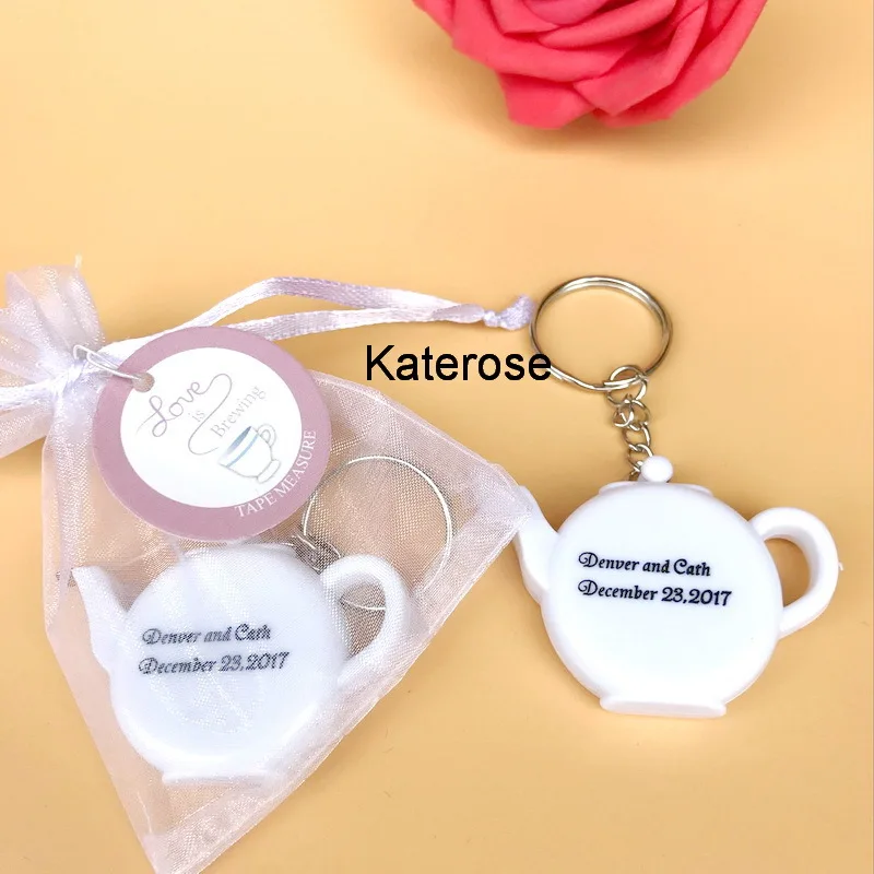 100pcs Personalized Wedding Favor Gift Teapot Measuring Tape Keychain Love Teapot Keyring + Customized Printing
100pcs Personalized Wedding Favor Gift Teapot Measuring Tape Keychain Love Teapot Keyring + Customized Printing