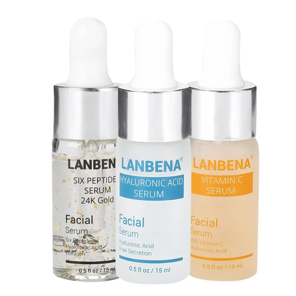 Hyaluronic Acid Serum + Vitamin C Serum + Six Peptides Serum 24K Gold Anti-aging Skin Care Anti Wrinkle Moisturizer Repair Acne
Hyaluronic Acid Serum + Vitamin C Serum + Six Peptides Serum 24K Gold Anti-aging Skin Care Anti Wrinkle Moisturizer Repair Acne