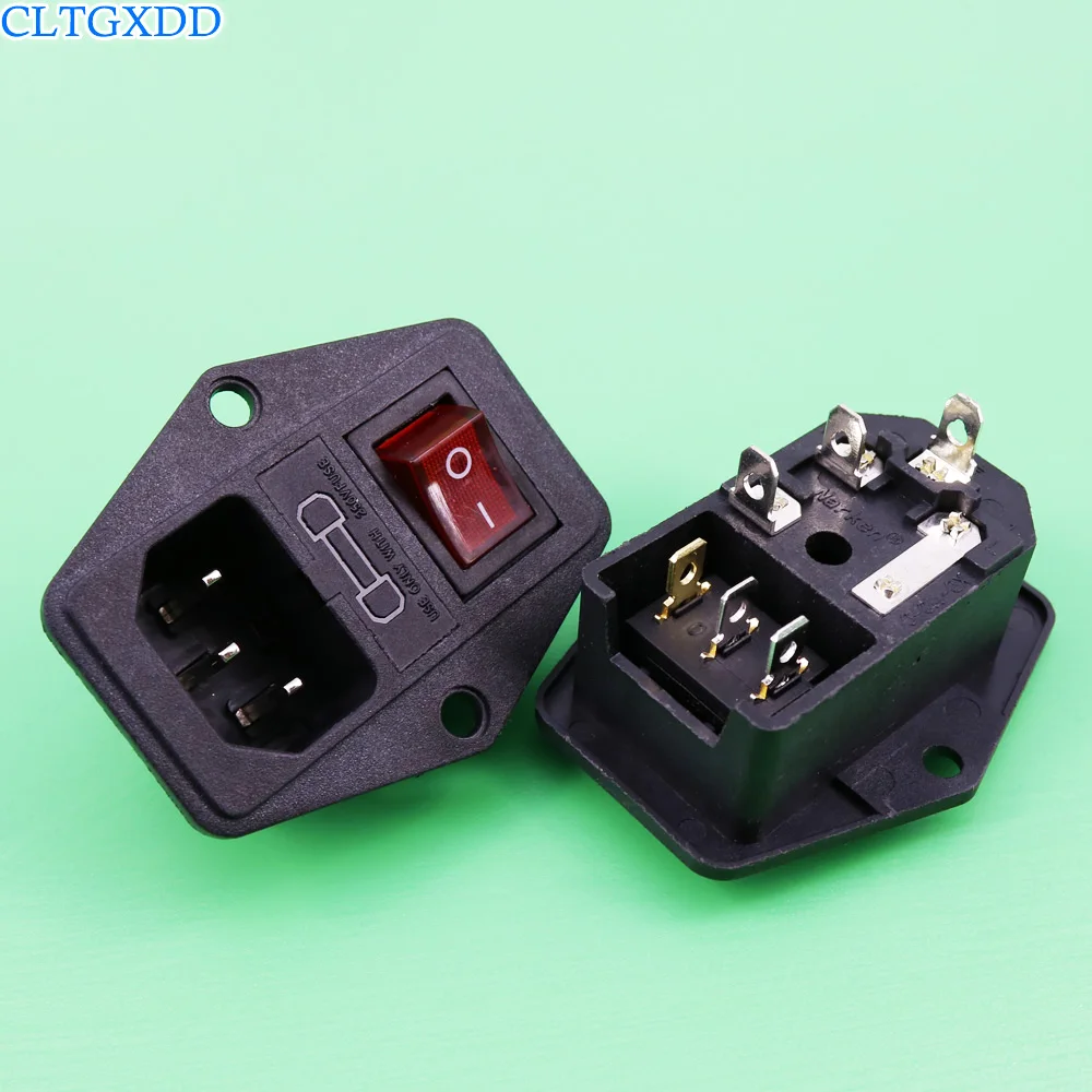 cltgxdd 10A 250V 3 Pin IEC320 C14 AC Inlet Male Plug Power Socket With Fuse Switch
cltgxdd 10A 250V 3 Pin IEC320 C14 AC Inlet Male Plug Power Socket With Fuse Switch