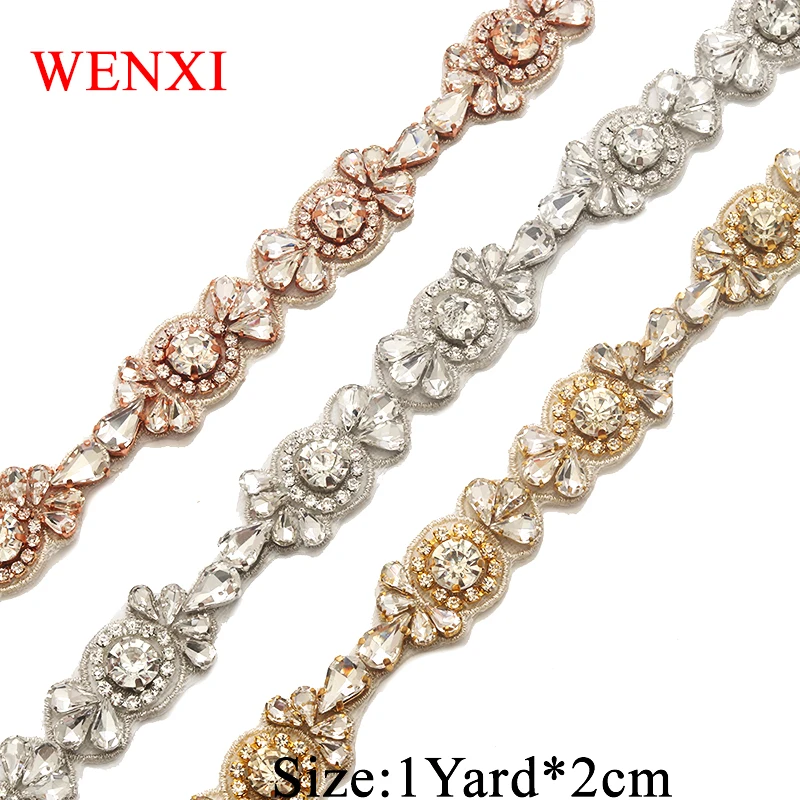 WENXI 10 YARDS Wholesale Crystal Rhinestone Applique By The Yard Trim For Wedding Gown Sash DIY Bridal Gown Sash WX926
WENXI 10 YARDS Wholesale Crystal Rhinestone Applique By The Yard Trim For Wedding Gown Sash DIY Bridal Gown Sash WX926