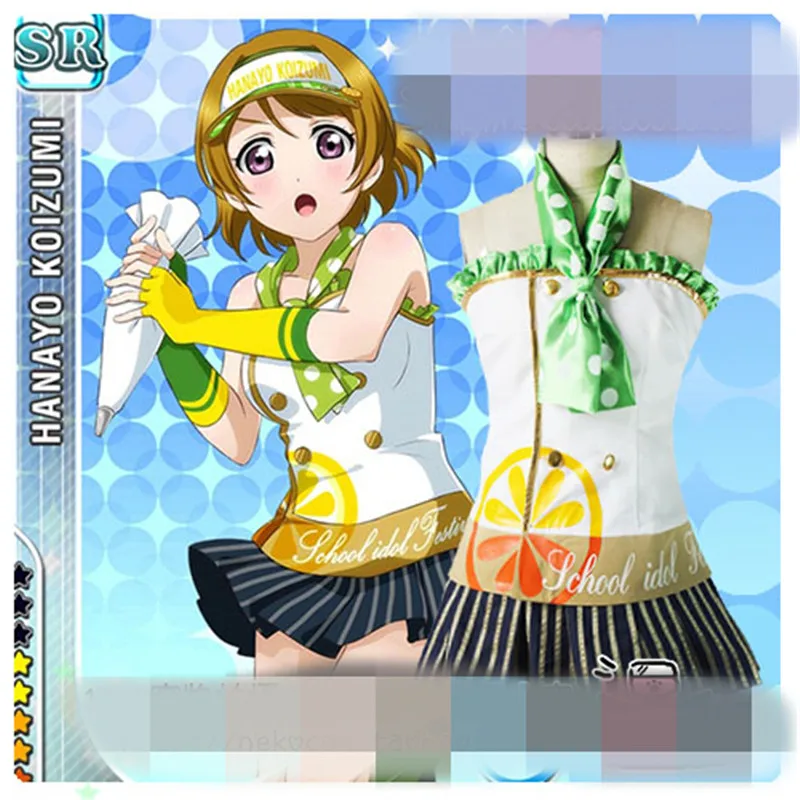 LoveLive Koizumi Hanayo SR платье летняя Рабочая одежда косплей платье на заказ D
LoveLive Koizumi Hanayo SR платье летняя Рабочая одежда косплей платье на заказ D
