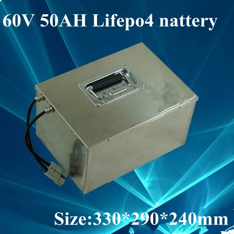 60v 50Ah aluminum case lifepo4 battery pack built-in BMS Not lead acid for RV EV motor elecrtric bike 1800W 3000w engine
60v 50Ah aluminum case lifepo4 battery pack built-in BMS Not lead acid for RV EV motor elecrtric bike 1800W 3000w engine