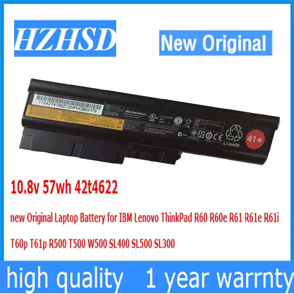 Аккумулятор для ноутбука IBM Lenovo ThinkPad R60, R60e, R61, R61e, R61i, T60p, T61p, R500, W500, SL400, 10,8 В, 57 Втч, 42t4622
Аккумулятор для ноутбука IBM Lenovo ThinkPad R60, R60e, R61, R61e, R61i, T60p, T61p, R500, W500, SL400, 10,8 В, 57 Втч, 42t4622