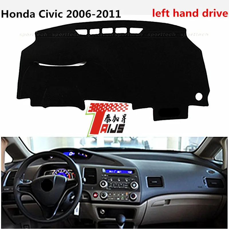 Taijs левый руль приборной панели автомобиля Обложка Мат для Honda City 2006-2011 вс-блок