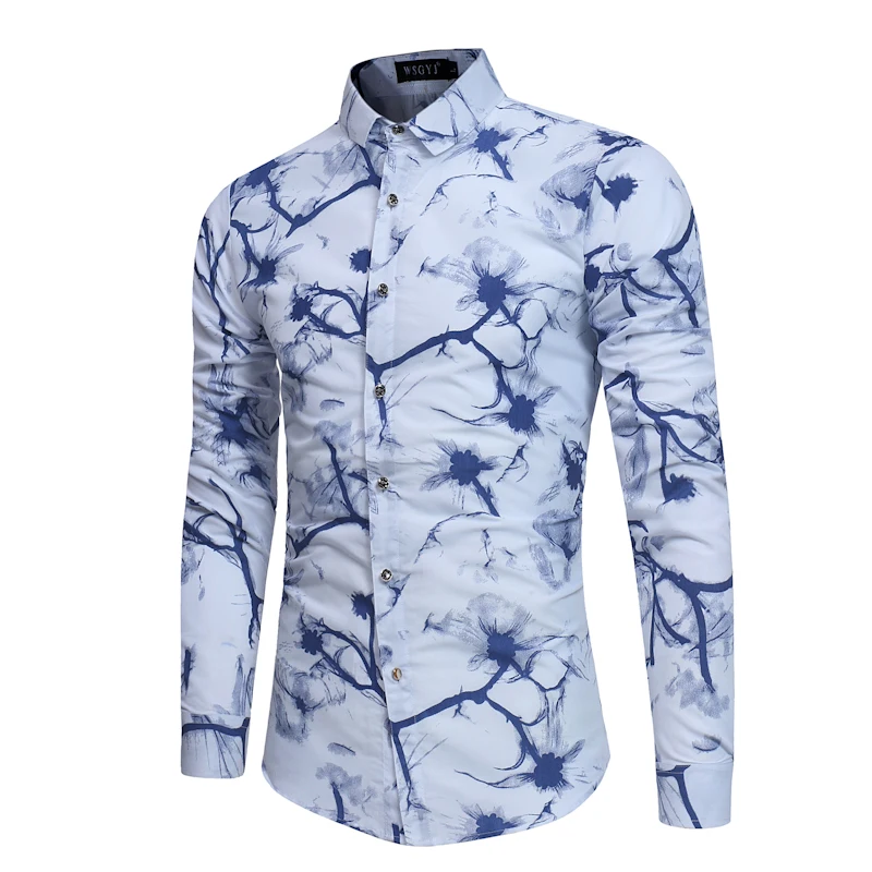 2018 Spring new men's brand Chinese style fashion printing long-sleeved Slim shirt high-quality business casual dress shirt XXL
2018 Spring new men's brand Chinese style fashion printing long-sleeved Slim shirt high-quality business casual dress shirt XXL