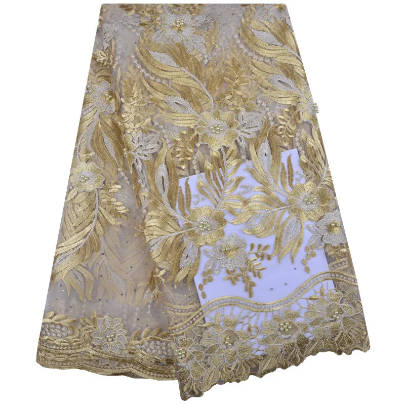 Latest Nigerian French Mesh Lace Fabric Embroidered High Quality African Lace Fabric 2018 Gold Cord Lace Fabric For Party Y1248
Latest Nigerian French Mesh Lace Fabric Embroidered High Quality African Lace Fabric 2018 Gold Cord Lace Fabric For Party Y1248