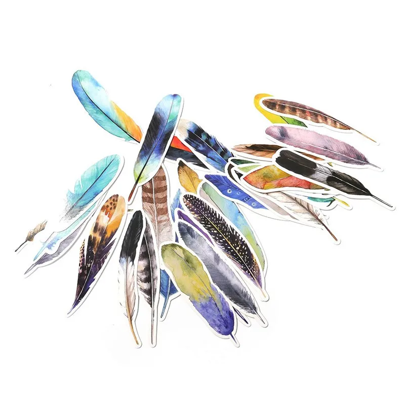 30 Pcs/box Beautiful Paper Feather Bookmarks Stationery Kawaii Scrapbooking Stamping Stickers Christmas Gift
30 Pcs/box Beautiful Paper Feather Bookmarks Stationery Kawaii Scrapbooking Stamping Stickers Christmas Gift