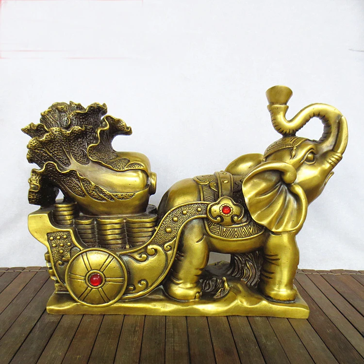Bring in wealth HOME office business TOP Money Drawing efficacious Mascot # GOLD Elephant haul BAI CAI FENG SHUI Brass statue
Bring in wealth HOME office business TOP Money Drawing efficacious Mascot # GOLD Elephant haul BAI CAI FENG SHUI Brass statue