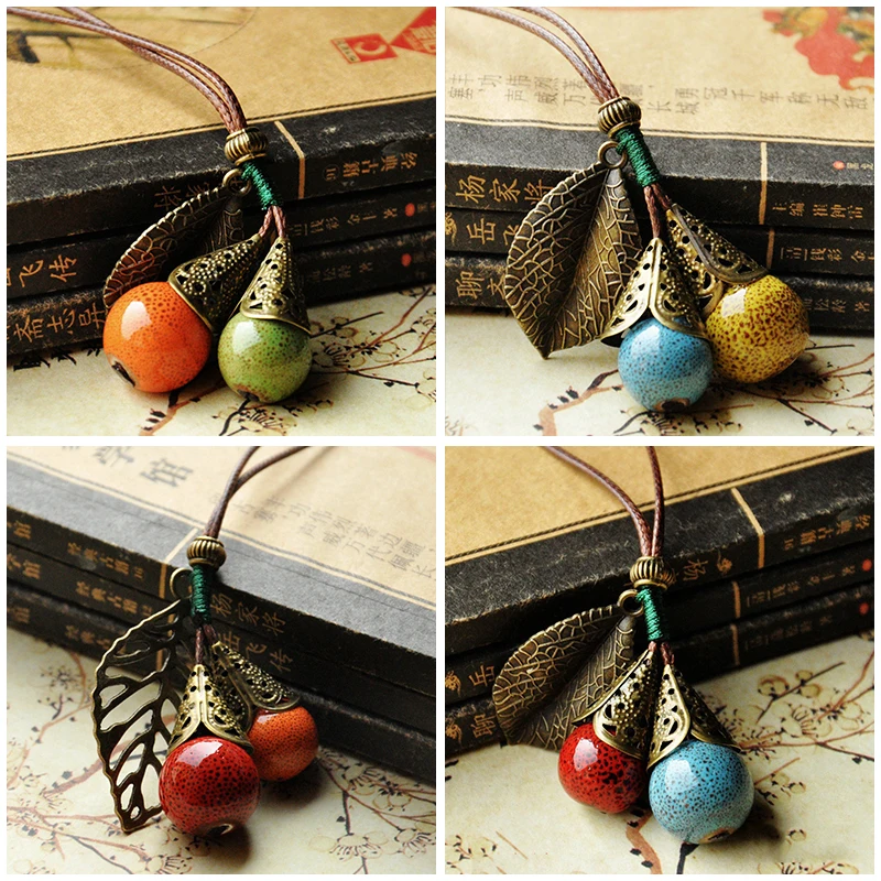 Long Leather Rope Chain Ceramic Ball Pendant Vintage Sweater Chain Necklace Choker for Women Clothing Jewelry Accessories Gift
Long Leather Rope Chain Ceramic Ball Pendant Vintage Sweater Chain Necklace Choker for Women Clothing Jewelry Accessories Gift