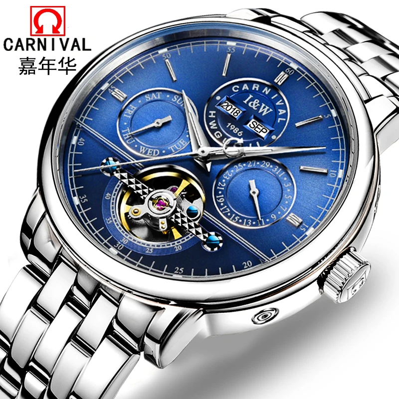 Switzerland Carnival Top Brand Luxury Mens Watches Multi-function Dial Watch Men Sapphire reloj hombre Luminous Clock C8724G-3
Switzerland Carnival Top Brand Luxury Mens Watches Multi-function Dial Watch Men Sapphire reloj hombre Luminous Clock C8724G-3