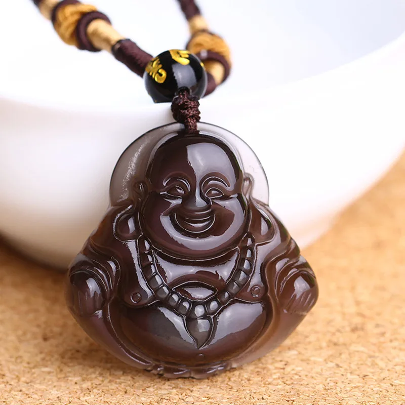 Natural Obsidion Pendant Maitreya Laughing Buddha Pendant Necklace Jade Jewelry Free Ropeift for Men Women
Natural Obsidion Pendant Maitreya Laughing Buddha Pendant Necklace Jade Jewelry Free Ropeift for Men Women
