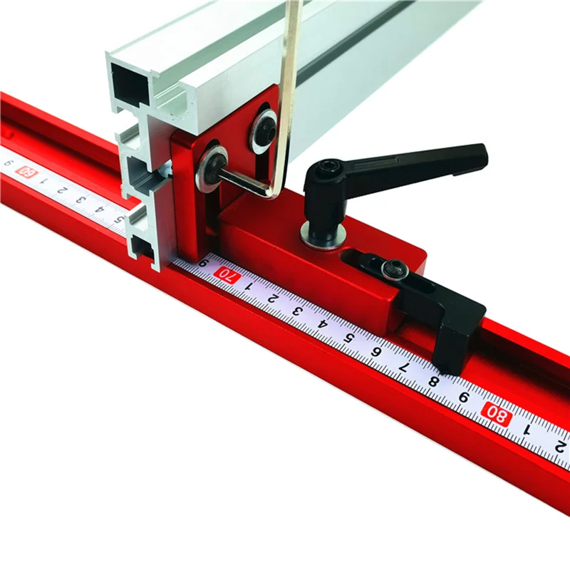 

woodworking 45 type T-tracks chute backing connector woodworking Miter rail chute connector 75mm height with T-tracks Stop