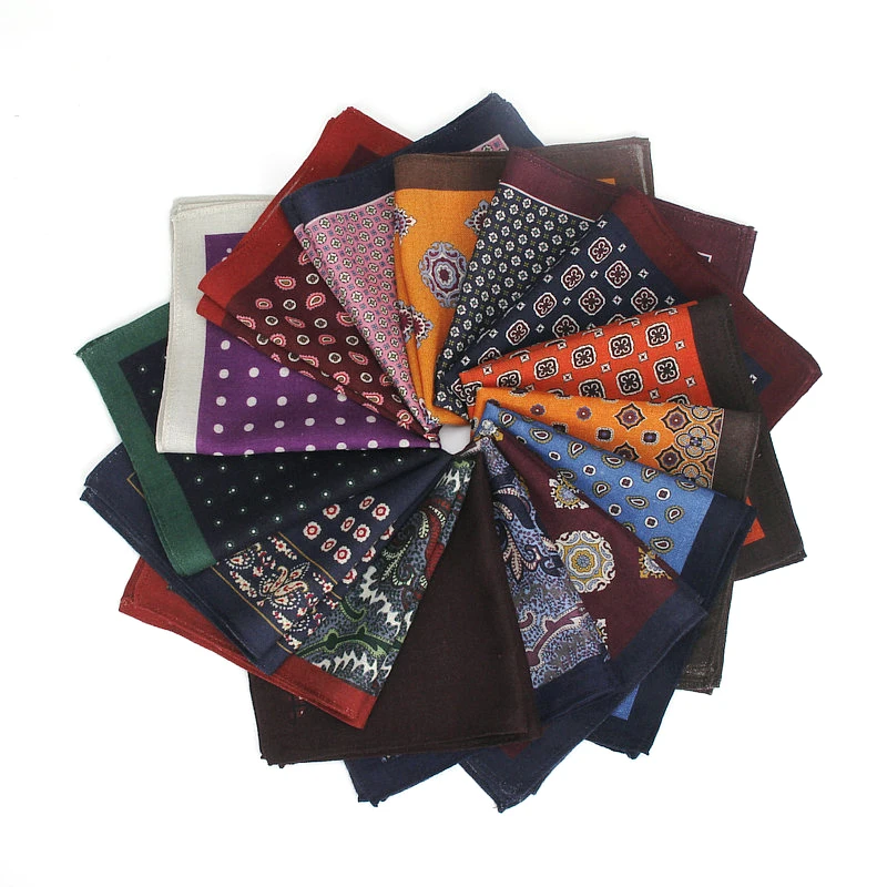 Paisley Square Pocket for Men Flower Dot Pattern Wool Hankerchief Colorful Solid Soft Wedding Designer Pocket Square 30*30cm
Paisley Square Pocket for Men Flower Dot Pattern Wool Hankerchief Colorful Solid Soft Wedding Designer Pocket Square 30*30cm
