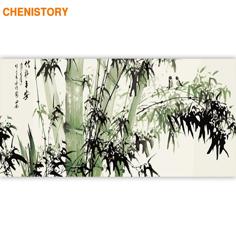 CHENISTORY Frame Bamboo DIY Painting By Number Modern Wall Art Chinese Style Canvas Painting Large Size 60x120cm For Living Room
CHENISTORY Frame Bamboo DIY Painting By Number Modern Wall Art Chinese Style Canvas Painting Large Size 60x120cm For Living Room