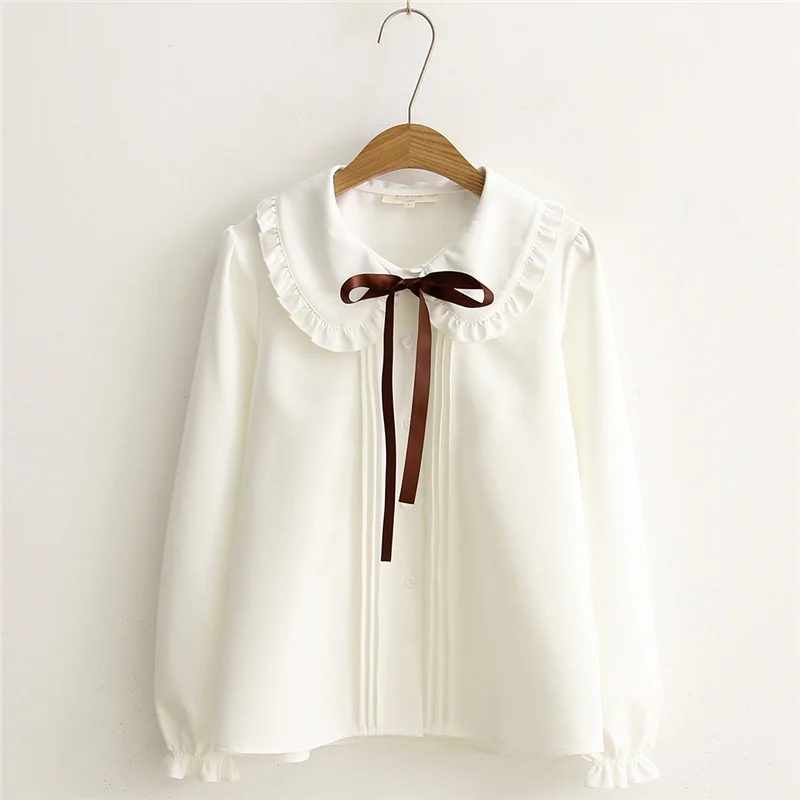 2019 Autumn New Sweet College Style Peter Pan Collar Japanese Chiffon Shirt Long Sleeve White Student Casual Lolita Shirt Female
2019 Autumn New Sweet College Style Peter Pan Collar Japanese Chiffon Shirt Long Sleeve White Student Casual Lolita Shirt Female