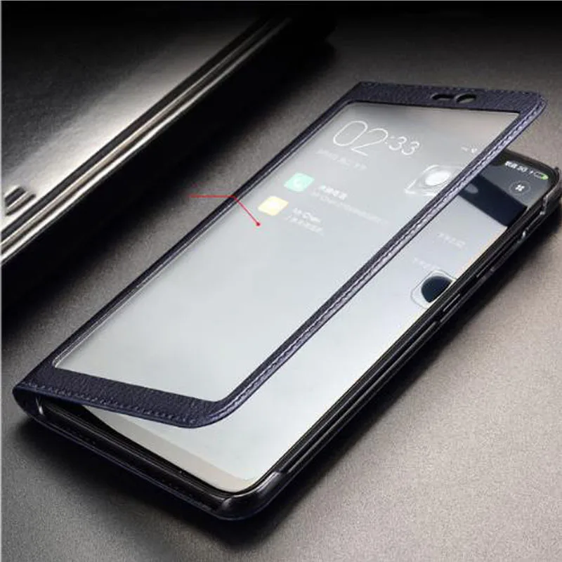 Чехол для Xiaomi Mi 8 откидной смарт чехол из искусственной кожи с полным окошком Mi8