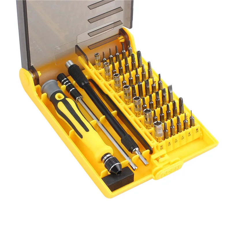 JUSTOOL 45 in 1 Professional Cell Phone Opening Repair Tool Kits Screwdriver Pry Disassembly Tool Set For PC Phone Camera Repair
JUSTOOL 45 in 1 Professional Cell Phone Opening Repair Tool Kits Screwdriver Pry Disassembly Tool Set For PC Phone Camera Repair
