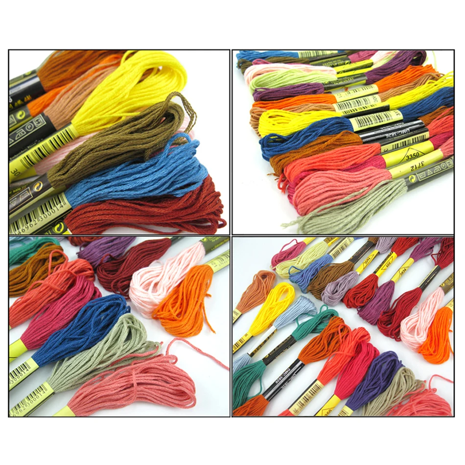 DMC Embroidery Floss 100 mix Colors Cross Stitch Cotton Thread cross-stitch kit accessories dmc Sewing Skeins Craft | Дом и сад