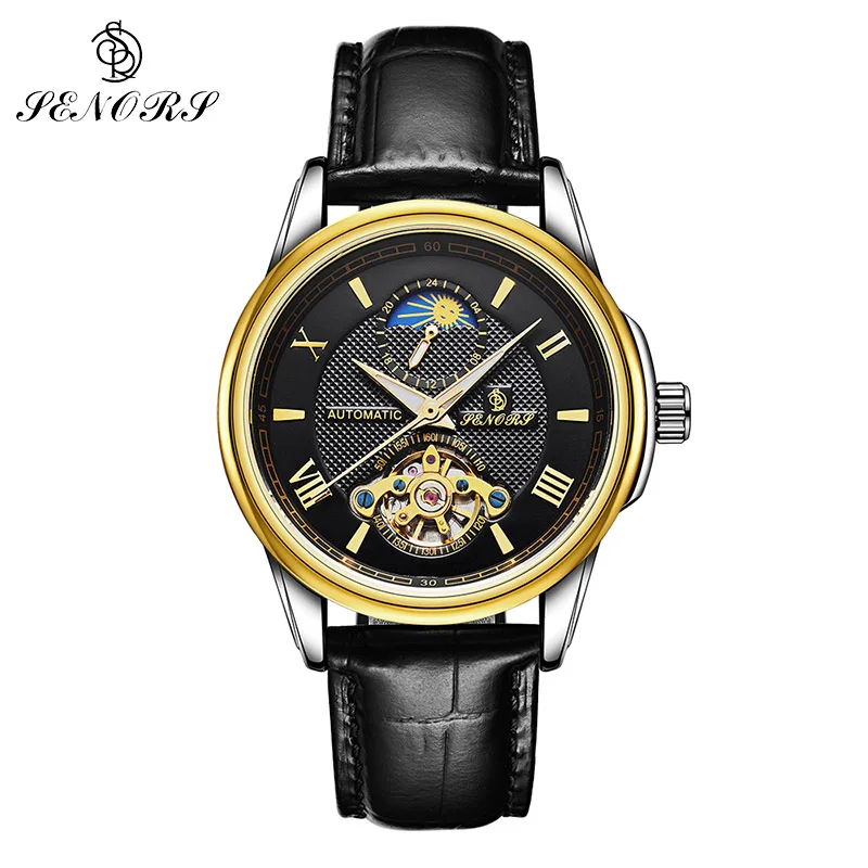 Senors Luxury Automatic Men's Watch Silver Skeleton Mechanic Clock Male Genuine Leather Bracelet Glass Back See Through
Senors Luxury Automatic Men's Watch Silver Skeleton Mechanic Clock Male Genuine Leather Bracelet Glass Back See Through