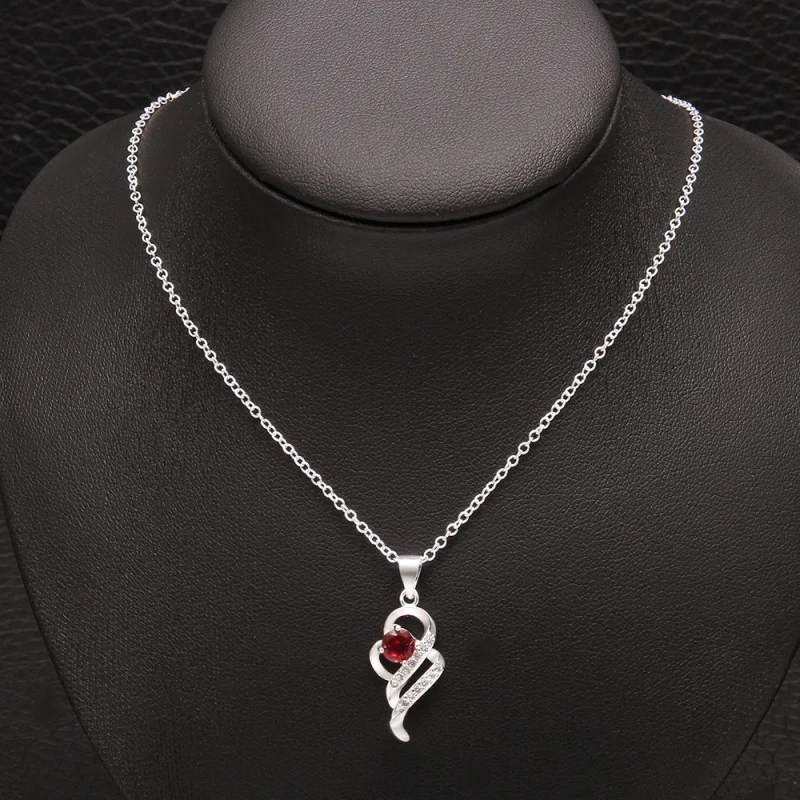 New Silver Color Red White Cubic Zirconia Jewellry Women's Necklace Pendant Charm Pendant P2059
New Silver Color Red White Cubic Zirconia Jewellry Women's Necklace Pendant Charm Pendant P2059