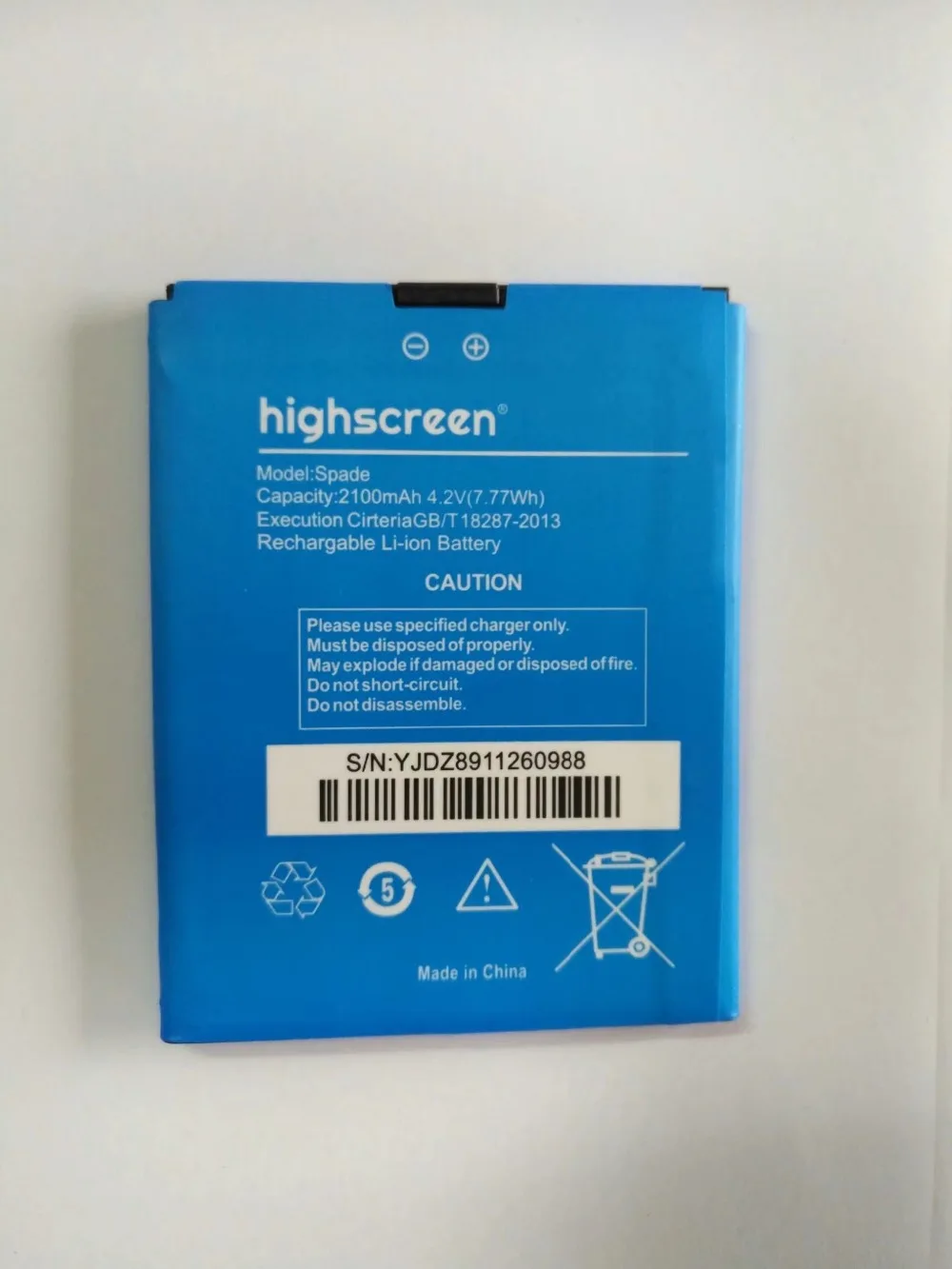 

For Highscreen SPADE cell phone 2100mAh Mobile Phone Li-ion Battery Replacement