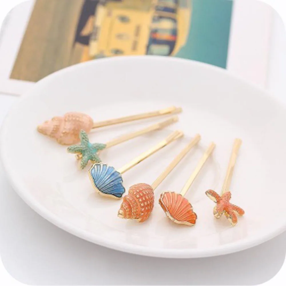 1 Pcs Ocean Style Sweet Candy Color Hairpins Women Cute Vivid Seashell Conch Starfish Shape Girls Hair Clips Casual Side Clips
1 Pcs Ocean Style Sweet Candy Color Hairpins Women Cute Vivid Seashell Conch Starfish Shape Girls Hair Clips Casual Side Clips