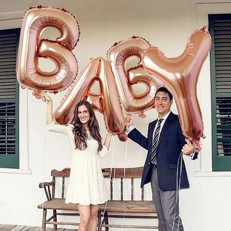1set 40inch Rose Gold Letter BABY Foil Balloon Aluminum Baloon Gender Reveal Hundred Days Baby Shower Birthday Party Decoration
1set 40inch Rose Gold Letter BABY Foil Balloon Aluminum Baloon Gender Reveal Hundred Days Baby Shower Birthday Party Decoration