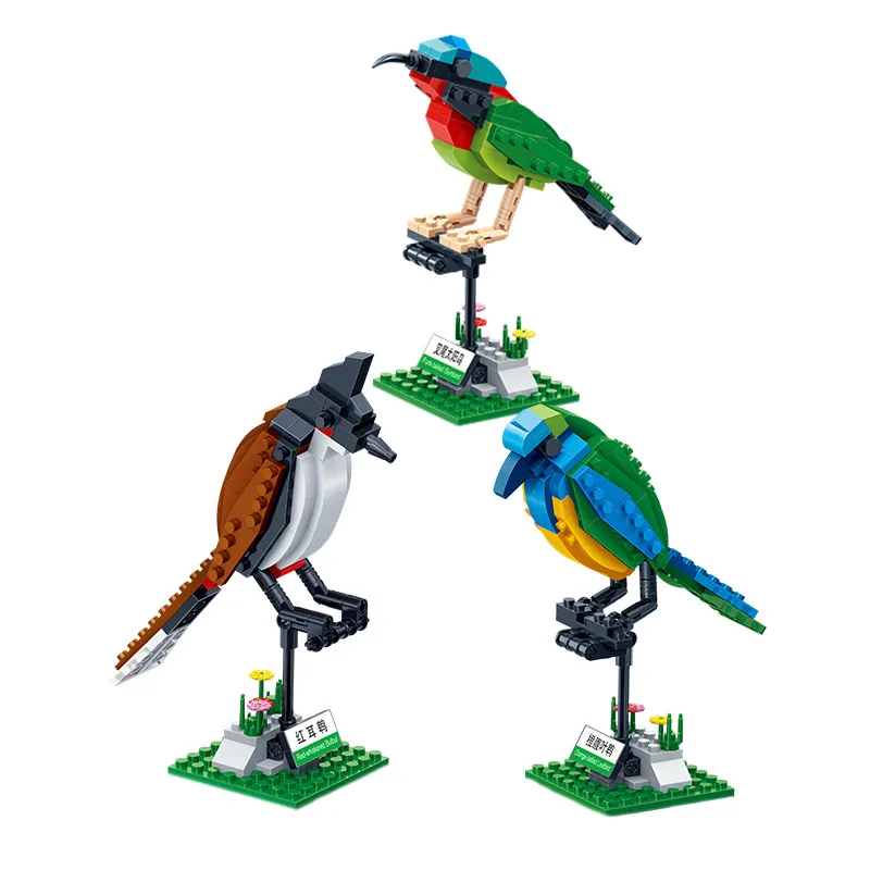 BanBao Building Blocks 3 Birds Set Animal Cognition Bricks with stickers Educational Toys Model for Kids Children Gift 5123
BanBao Building Blocks 3 Birds Set Animal Cognition Bricks with stickers Educational Toys Model for Kids Children Gift 5123