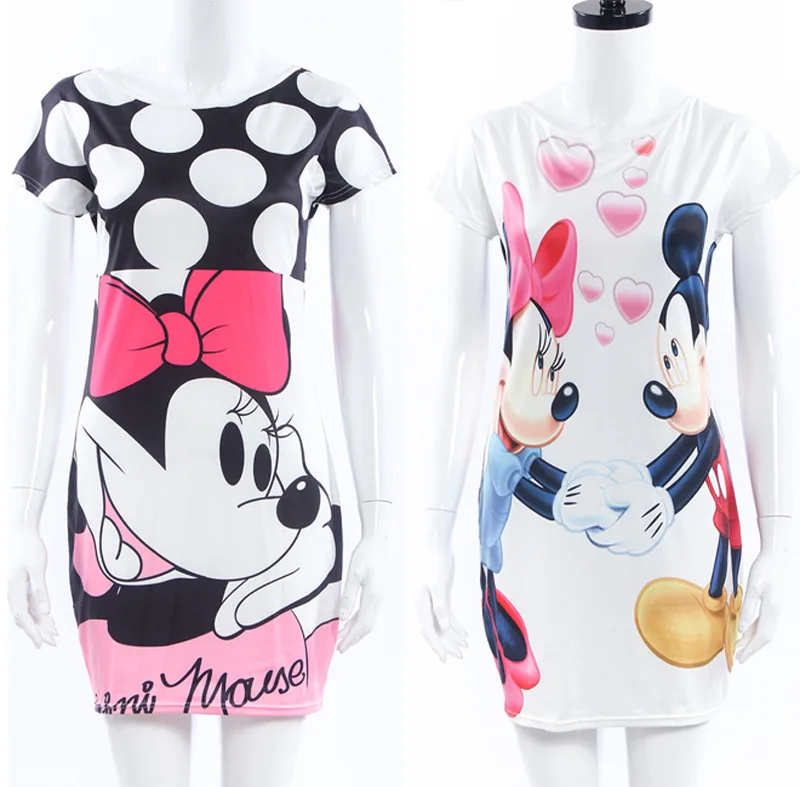 Summer New Style Women Mickey Cartoon Pattern Short Sleeves O-neck Dress, 2020 Female Plus Size Slim Mini Short Dresses
Summer New Style Women Mickey Cartoon Pattern Short Sleeves O-neck Dress, 2020 Female Plus Size Slim Mini Short Dresses